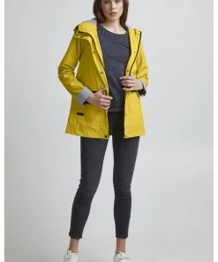 Oxmo OXBECKY - Impermeable - Primrose Yellow, Mujer -Oxmo Elegante tienda 00411e8a824340cb9b9954c78e6e428a