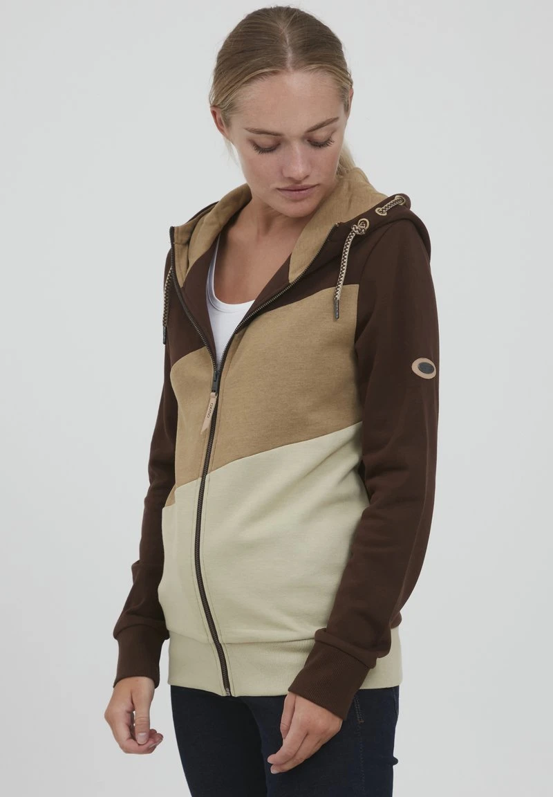 Oxmo OXAGGI - Sudadera Con Cremallera - Chicory Coffee , Mujer 3 Oxmo OXAGGI - Sudadera Con Cremallera - Chicory Coffee , Mujer