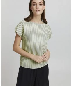 Oxmo ARNORA - Blusa - Seagrass Mix , Mujer