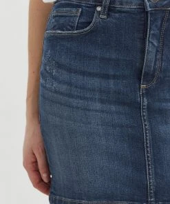 Oxmo OXADRIA - Falda Vaquera - Dark Ink , Mujer -Oxmo Elegante tienda 0425c10401ef4a319f763718a3d47607