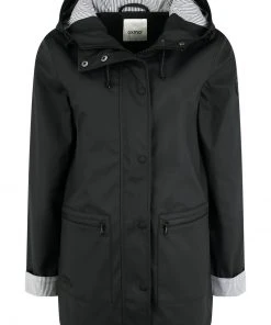 Oxmo OXBECKY - Impermeable - Black, Mujer -Oxmo Elegante tienda 0a71e0ca8d5b4482a3aa49ed71c84ddc
