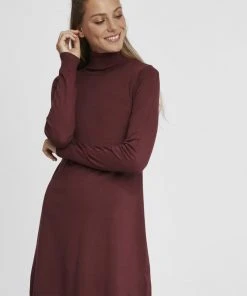 Oxmo OXWINALA - Vestido De Punto - Chocolate Truffle , Mujer