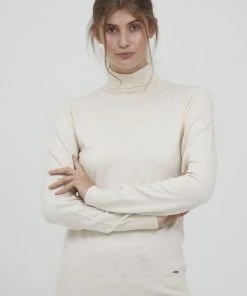 Oxmo OXWINA - Jersey De Punto - Oyster Grey Melange, Mujer