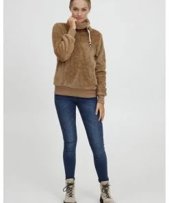 Oxmo OXANNIKI - Jersey Con Capucha - Beige , Mujer -Oxmo Elegante tienda 0e0b2a5a33c04ba29e1b66a04fa7bbfc