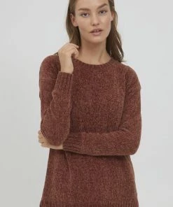 Oxmo OXELVINA - Jersey De Punto - Dark Cinnamon , Mujer