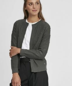 Oxmo OXKALOTTA - Chaqueta De Punto - Dark Shadow , Mujer