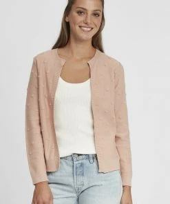 Oxmo OXKALOTTA - Chaqueta De Punto - Mahogany Rose , Mujer