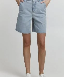 Oxmo Shorts Vaqueros - Light Blue Denim , Mujer