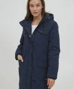 Oxmo OXTALA - Abrigo De Invierno - Dress Blues , Mujer