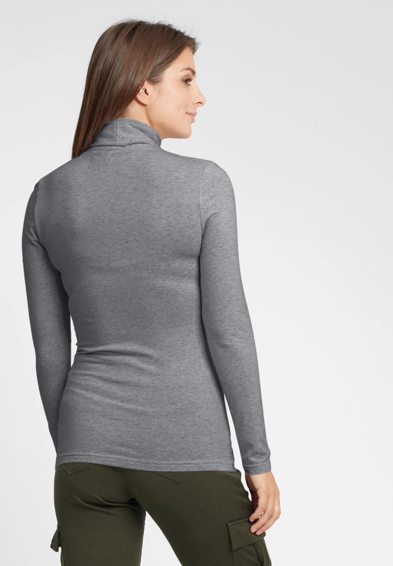 Oxmo OXROSA - Camiseta De Manga Larga - Medium Grey Melange , Mujer 5 Oxmo OXROSA - Camiseta De Manga Larga - Medium Grey Melange , Mujer - Image 3