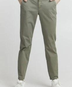 Oxmo CHILLI - Pantalones Chinos - Seagrass , Mujer