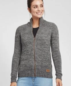 Oxmo OXPHENIX - Chaqueta De Punto - Dark Grey , Mujer