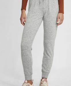 Oxmo OXBENITA - Pantalones Deportivos - Light Grey Melange , Mujer