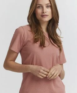 Oxmo PIM - Camiseta Básica - Ash Rose , Mujer