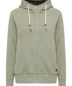 Oxmo OXULLA - Sudadera Con Cremallera - Seagrass , Mujer -Oxmo Elegante tienda 37b04733bdbf482488e7bef695679971