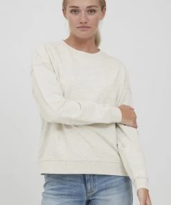 Oxmo OXGRYNET - Sudadera - Oyster Grey Melange, Mujer