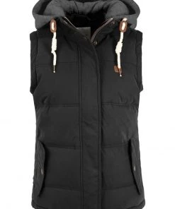 Oxmo OXLEWONDA - Chaleco - Black, Mujer -Oxmo Elegante tienda 42d44a1507364d9bbf3245fb490fb7ad