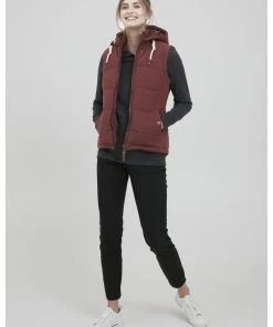 Oxmo OXLEW - Chaleco - Wine Red , Mujer -Oxmo Elegante tienda 467a14224fa74cd798f0086368fc1b54