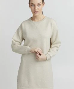 Oxmo HOLLY - Vestido Informal - Oatmeal Melange , Mujer