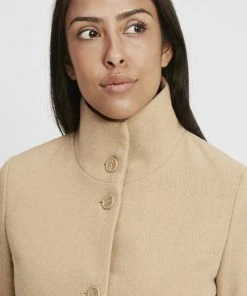 Oxmo OXHERMY - Abrigo Clásico - Dune Melange, Mujer -Oxmo Elegante tienda 4af2b2913905408bbfa6b73e7abb846b