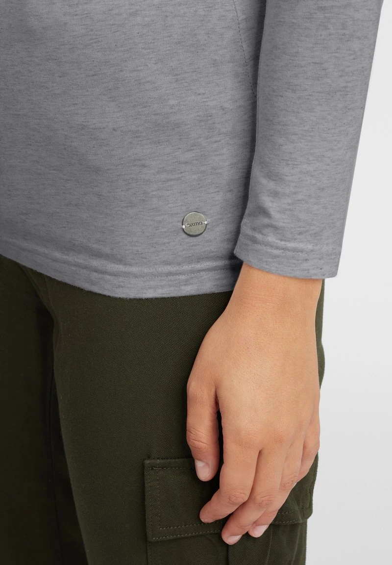 Oxmo OXROSA - Camiseta De Manga Larga - Medium Grey Melange , Mujer 7 Oxmo OXROSA - Camiseta De Manga Larga - Medium Grey Melange , Mujer - Image 5