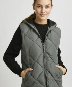 Oxmo OXSTANA - Chaleco - Pewter, Mujer