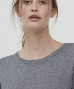 Oxmo OXEDDA - Jersey De Punto - Grey Mel , Mujer -Oxmo Elegante tienda 5aab243eb8124f9cbe91dead6833a7f7