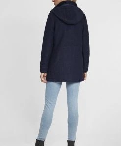 Oxmo OXRIEKE - Abrigo Corto - Insignia Blue Melange, Mujer -Oxmo Elegante tienda 5e7ef9d514f64f7c84958f192e8cc7a0