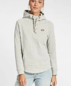 Oxmo OXAMINA - Jersey Con Capucha - Oyster Grey Melange , Mujer