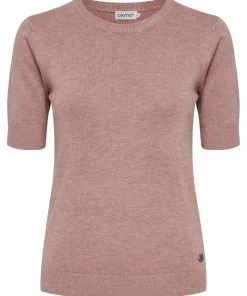 Oxmo OXHELIN - Camiseta Básica - Ash Rose Melange, Mujer -Oxmo Elegante tienda 62a4fe89546e43e591143377431317a8