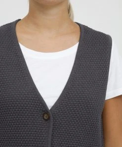 Oxmo OXHEIDI - Chaleco - Pewter , Mujer -Oxmo Elegante tienda 6ccebc080f7e4e4eaeb7dcbfadb87a86