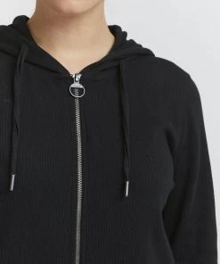 Oxmo OXLOVA - Sudadera Con Cremallera - Black , Mujer -Oxmo Elegante tienda 709496254e494291a147e5c262af669f