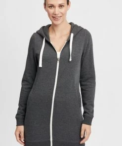 Oxmo OXOLINDA - Sudadera Con Cremallera - Dar Grey M, Mujer