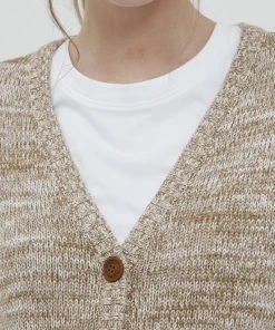 Oxmo OXPHILEMONA - Chaqueta De Punto - Dune , Mujer -Oxmo Elegante tienda 751caaef54274f148a1ac110c649380e