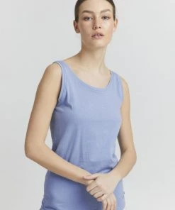 Oxmo PINA - Top - Bel Air Blue , Mujer