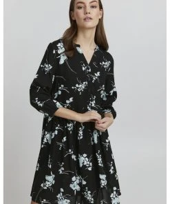 Oxmo Vestido Informal - Black Mix , Mujer