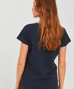 Oxmo OXLYDI - Camiseta Básica - Blue , Mujer -Oxmo Elegante tienda 7708df14fa9047bc9bb9dc66eacbfcca