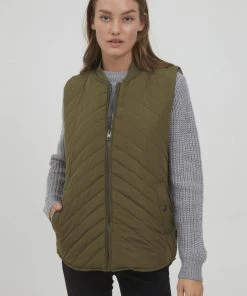 Oxmo OXMACY - Chaleco - Dusty Olive, Mujer