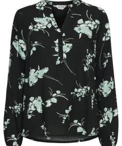 Oxmo ELVY - Blusa - Black Mix, Mujer -Oxmo Elegante tienda 7a9c2b23cfcf4c8987921279db85ec2a