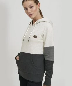 Oxmo OXKATHRINE - Jersey Con Capucha - Oyster Grey Melange , Mujer