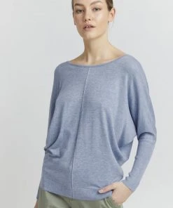 Oxmo OXHERDIS - Jersey De Punto - Kentucky Blue Melange , Mujer