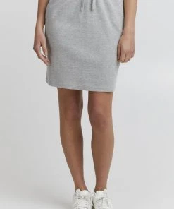 Oxmo Falda Acampanada - Light Grey Melange , Mujer