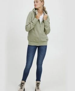 Oxmo OXULLA - Sudadera Con Cremallera - Seagrass , Mujer -Oxmo Elegante tienda 86c24560ff844b5d95366daa7c8683bf