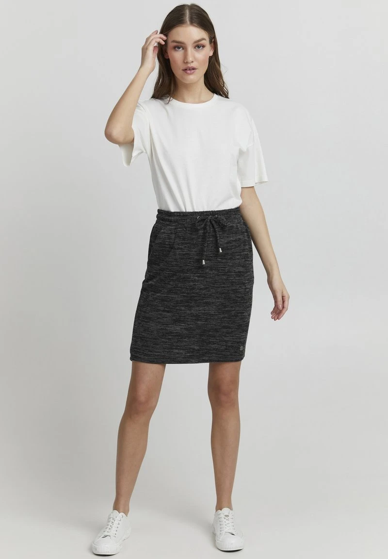 Oxmo BIRGA - Falda De Tubo - Dark Grey Melange , Mujer 4 Oxmo BIRGA - Falda De Tubo - Dark Grey Melange , Mujer - Image 2