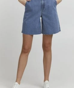 Oxmo Shorts Vaqueros - Mid Blue Denim , Mujer