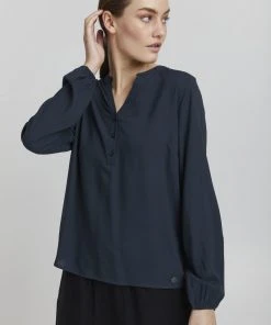 Oxmo ELVY - Blusa - Total Eclipse, Mujer