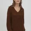 Oxmo OXLAVEA - Jersey De Punto - Brown, Mujer -Oxmo Elegante tienda 90a2cde3cd32435d9b365ba379f96ee0
