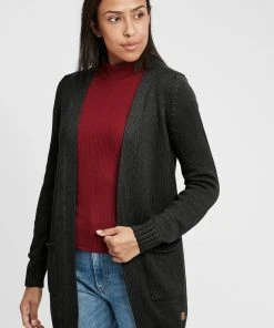 Oxmo OXPAULA - Chaqueta De Punto - Black , Mujer