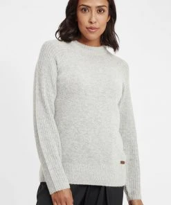 Oxmo OXGIANNA - Jersey De Punto - Light Grey Melange, Mujer