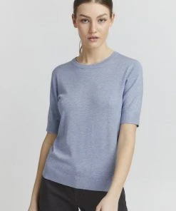 Oxmo OXHELIN - Camiseta Básica - Kentucky Blue Melange, Mujer